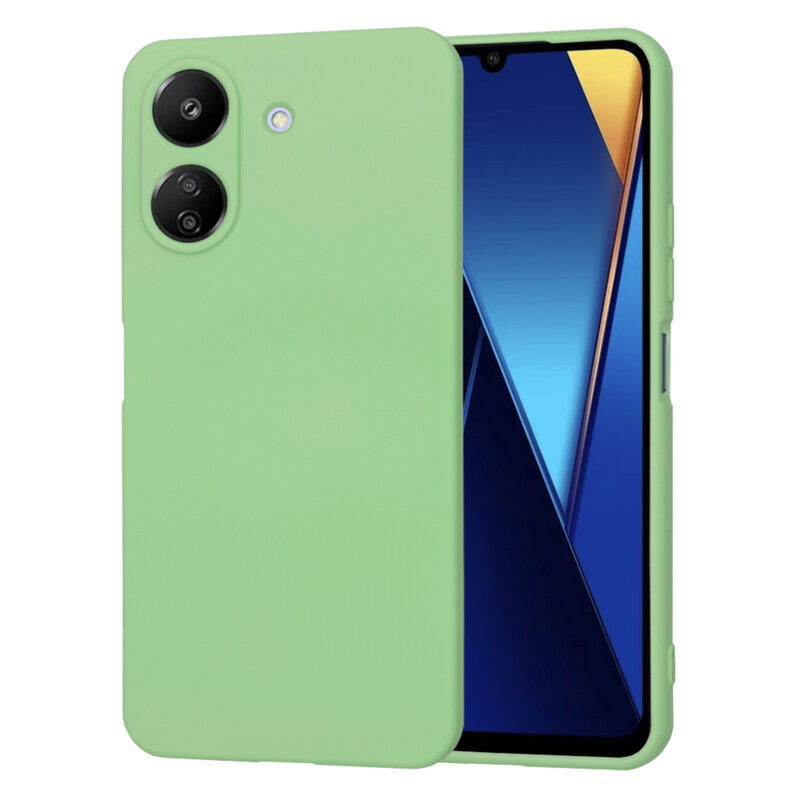Husa silicon Xiaomi Poco C65 Techsuit SoftFlex, verde deschis