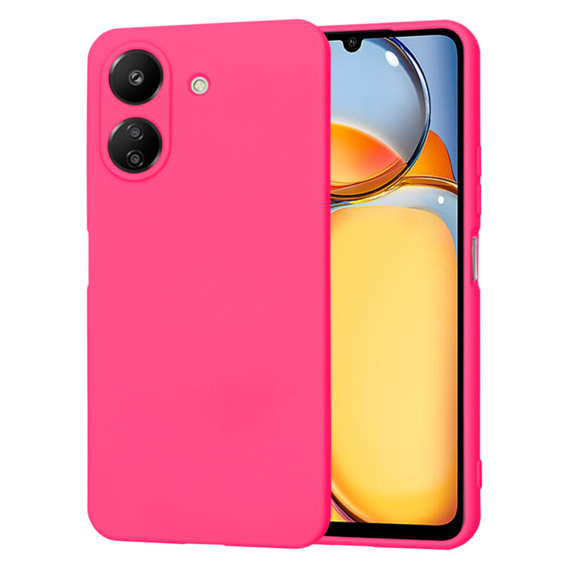 Husa silicon Xiaomi Redmi 13C 4G Techsuit SoftFlex, fucsia