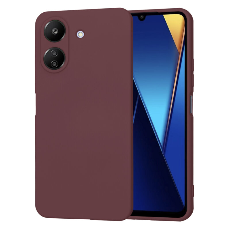 Husa silicon Xiaomi Poco C65 Techsuit SoftFlex, bordo