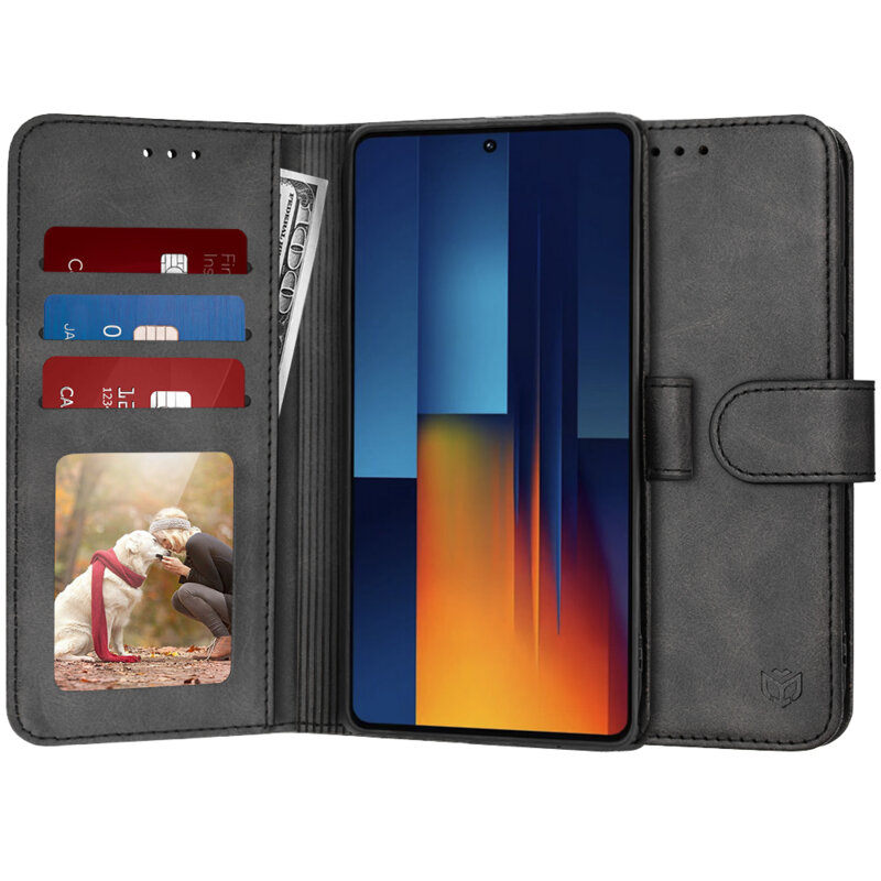 Husa 360 Xiaomi Poco M6 Pro 4G Techsuit Diary Book, negru