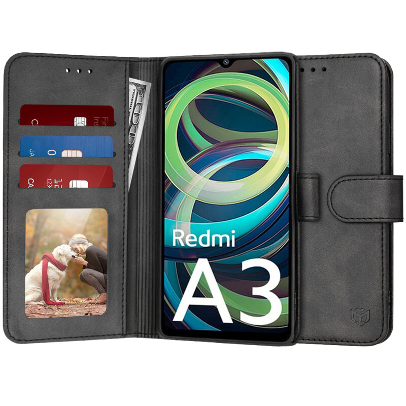 Husa 360 Xiaomi Redmi A3 Techsuit Diary Book, negru