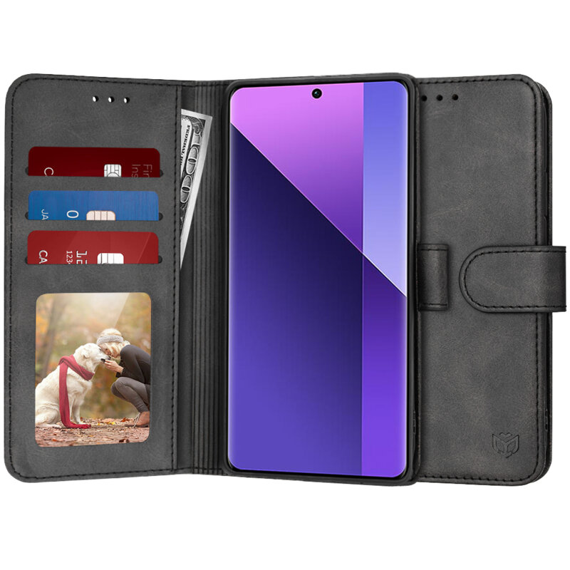 Husa 360 Xiaomi Redmi Note 13 Pro+ 5G Techsuit Diary Book, negru