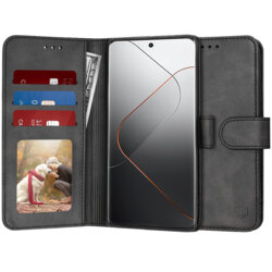 Husa 360 Xiaomi 14 Pro Techsuit Diary Book, negru