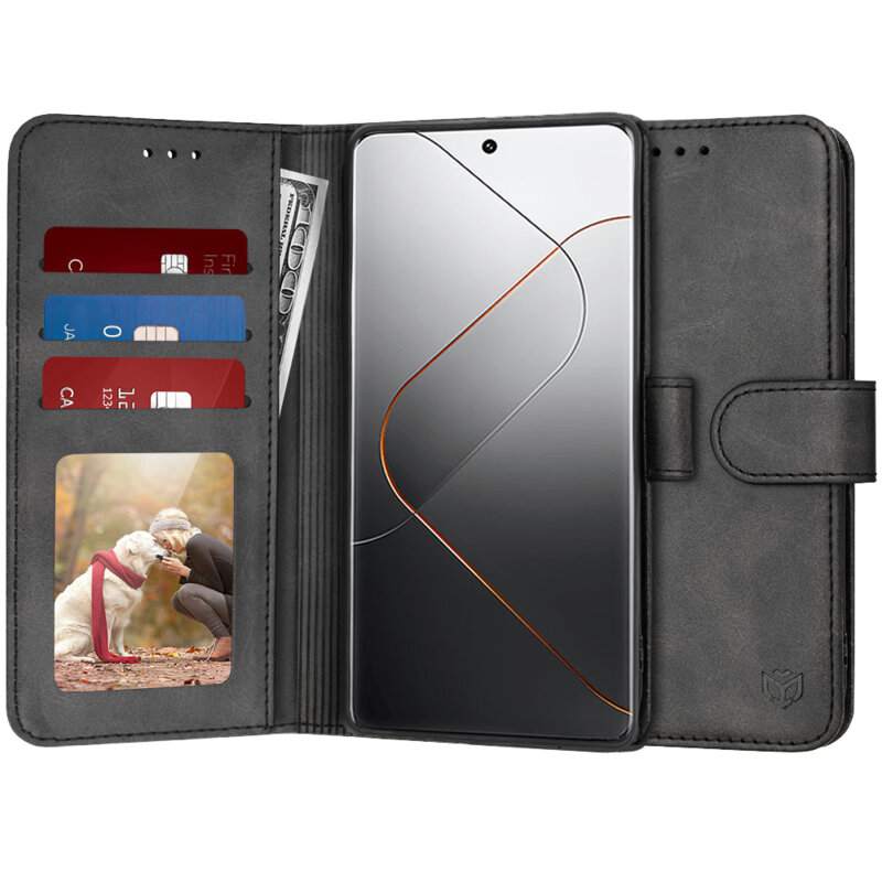 Husa 360 Xiaomi 14 Pro Techsuit Diary Book, negru