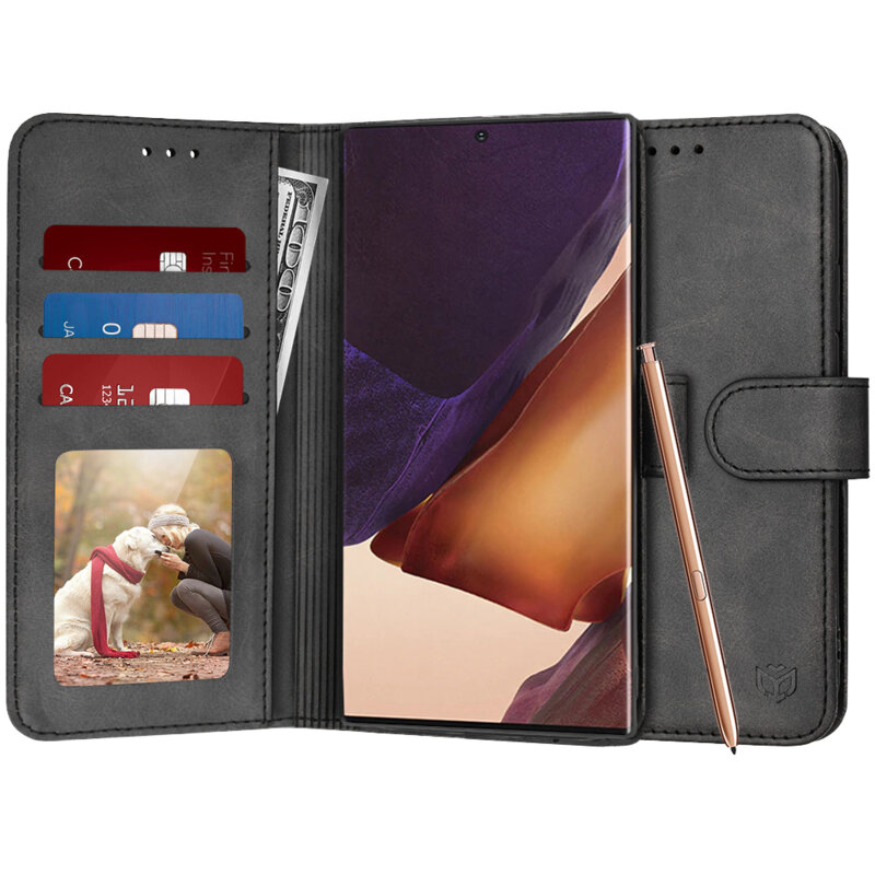 Husa 360 Samsung Galaxy Note 20 Ultra Techsuit Diary Book, negru