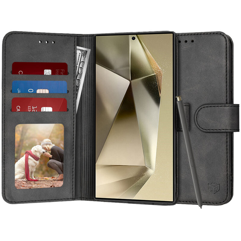 Husa 360 Samsung Galaxy S24 Ultra Techsuit Diary Book, negru