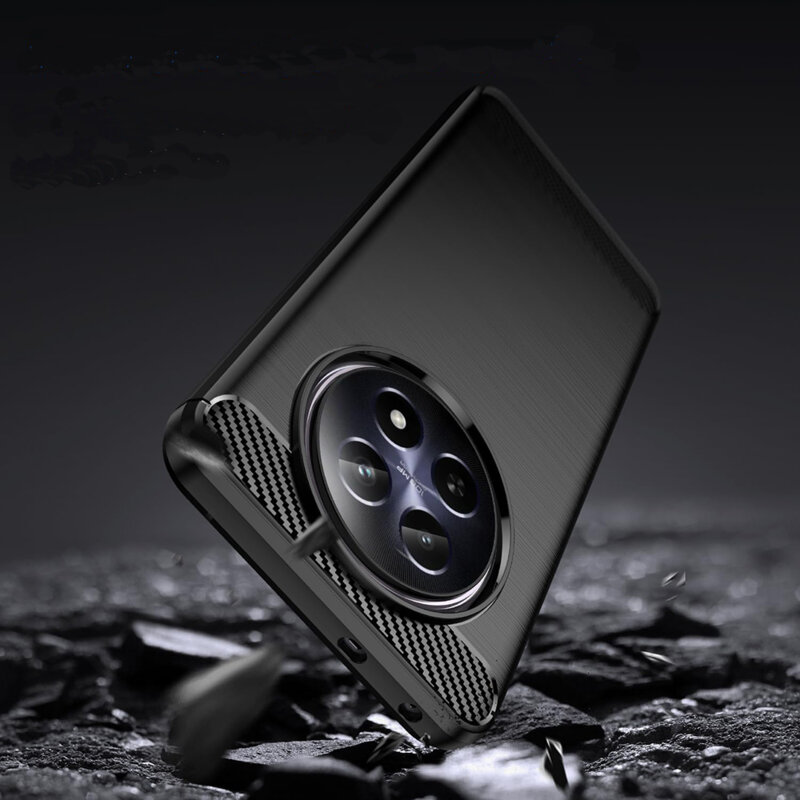 Husa Realme 12 Techsuit Carbon Silicone, albastru