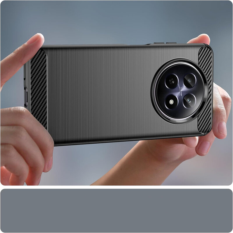 Husa Realme 12x Techsuit Carbon Silicone, albastru