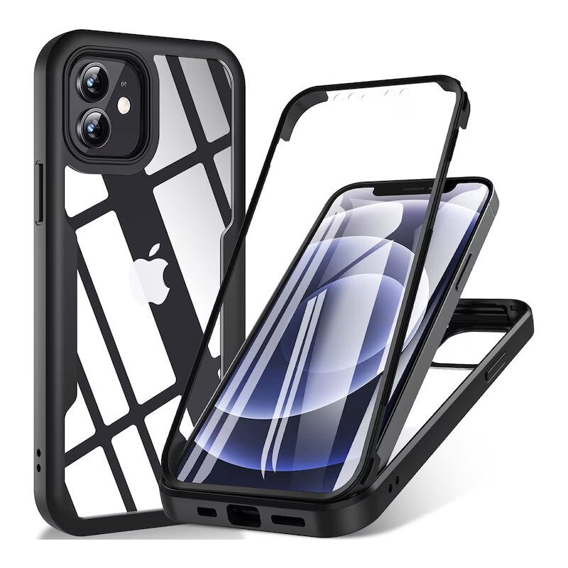 Husa 360° iPhone 12 Techsuit ColorVerse, negru