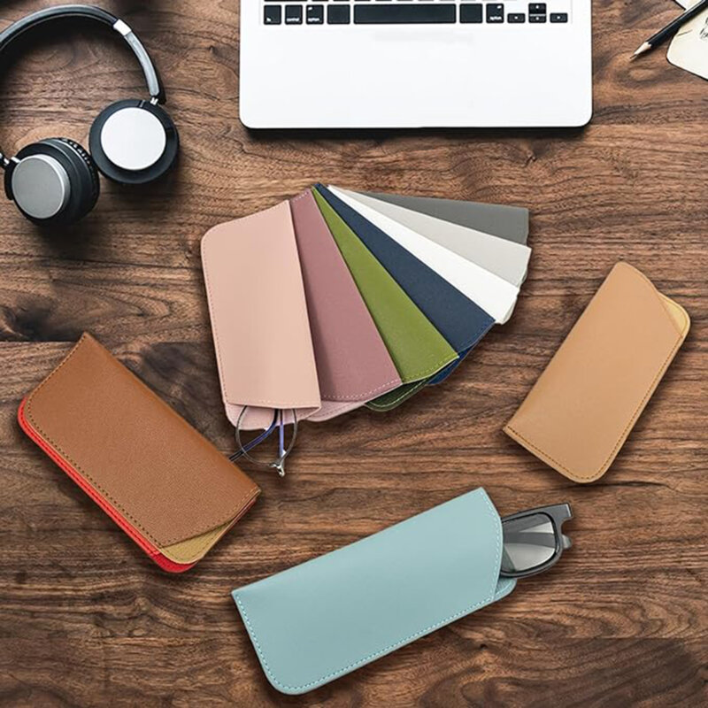 Toc ochelari slim din piele Techsuit ETSP6, bleu