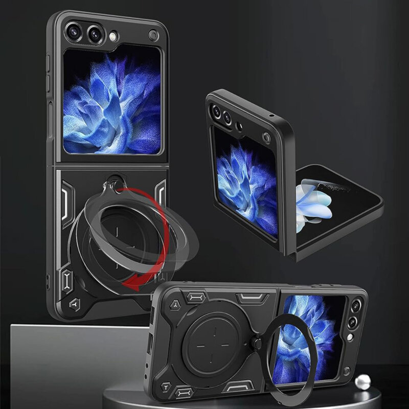 Husa Samsung Galaxy Z Flip6 Techsuit CamGuard Pro, roz auriu