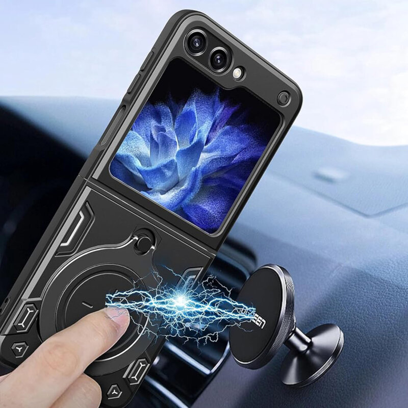 Husa Samsung Galaxy Z Flip6 Techsuit CamGuard Pro, albastru