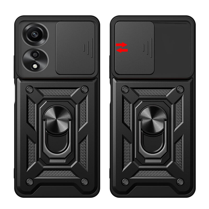 Husa Oppo A60 4G protectie camera Techsuit CamShield Series, negru