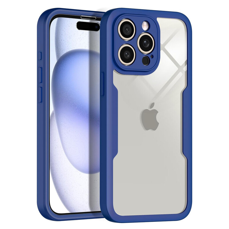 Husa 360° iPhone 16 Pro Max Techsuit ColorVerse, albastru