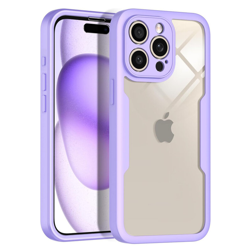Husa 360° iPhone 14 Pro Techsuit ColorVerse, mov