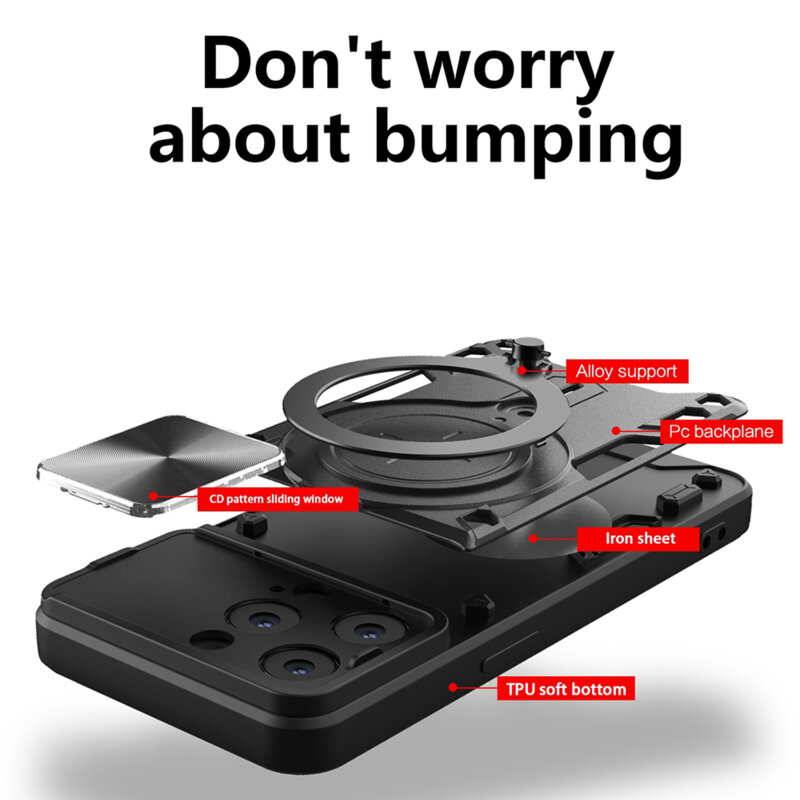 Husa iPhone 16 Pro Max Techsuit CamGuard Pro, roz auriu
