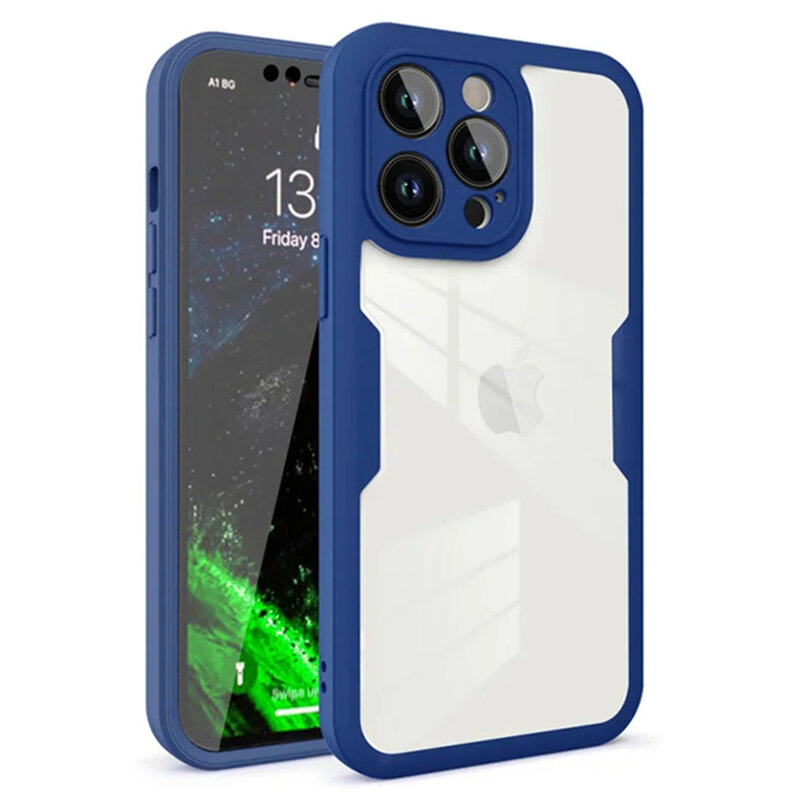 Husa 360° iPhone 12 Pro Techsuit ColorVerse, albastru