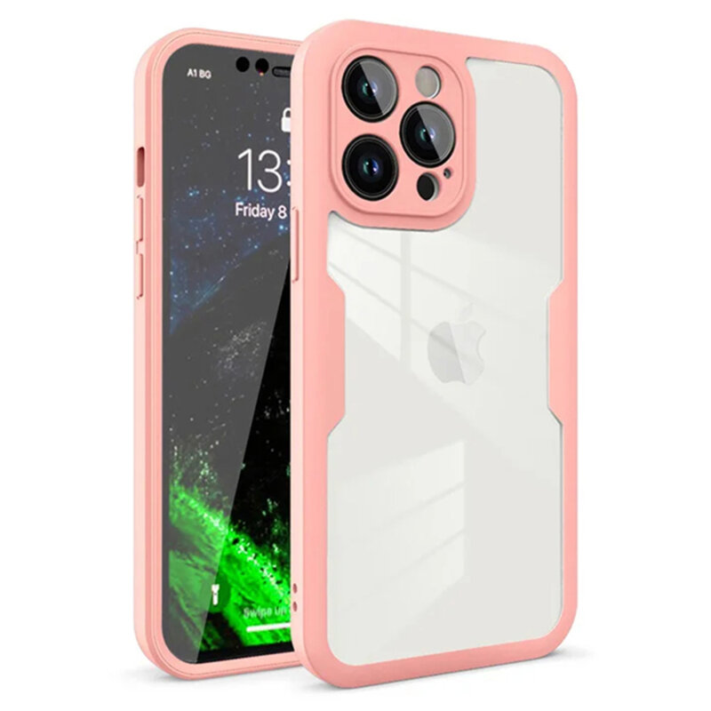 Husa 360° iPhone 12 Pro Techsuit ColorVerse, roz