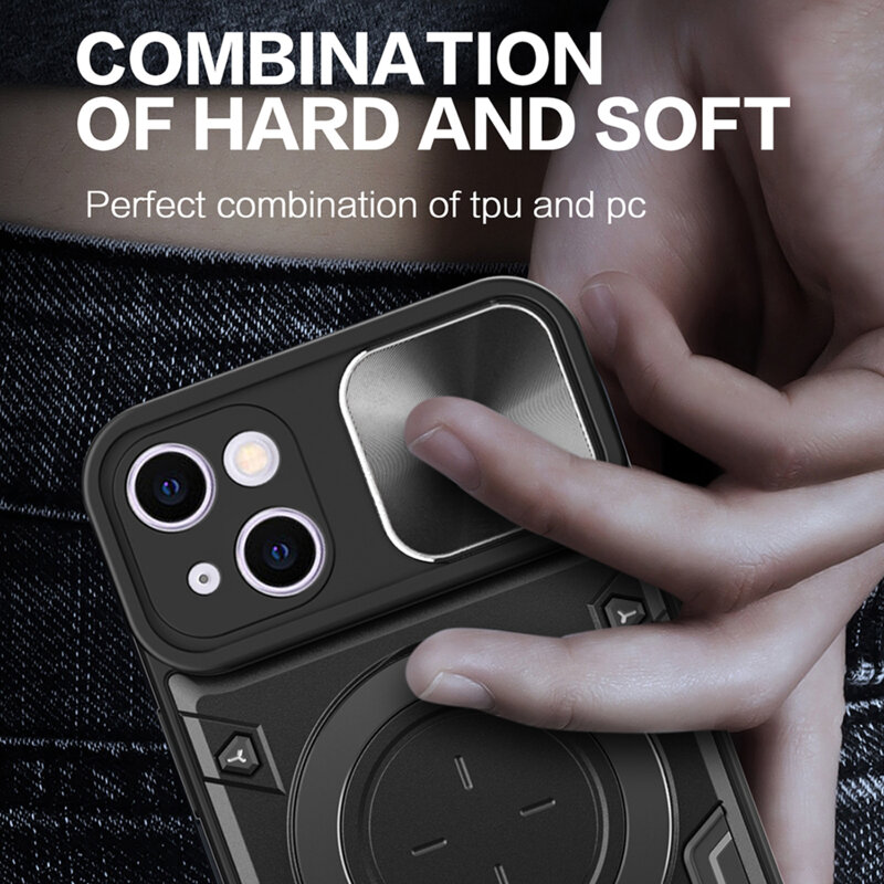Husa iPhone 16 Plus Techsuit CamGuard Pro, roz auriu