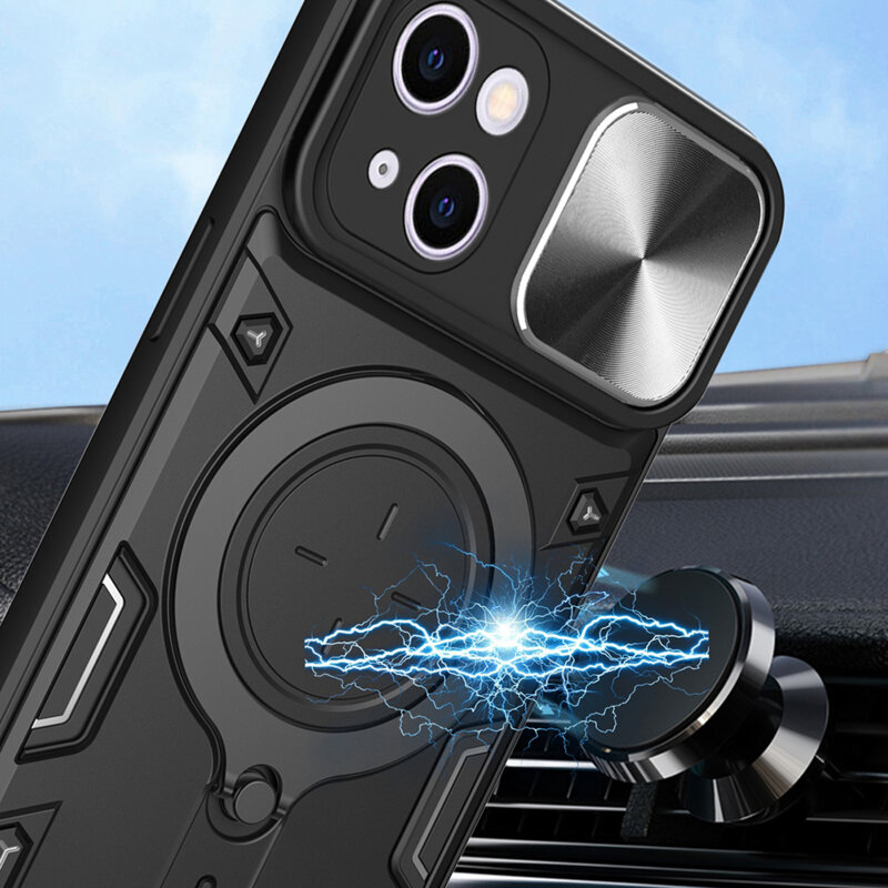 Husa iPhone 16 Plus Techsuit CamGuard Pro, albastru