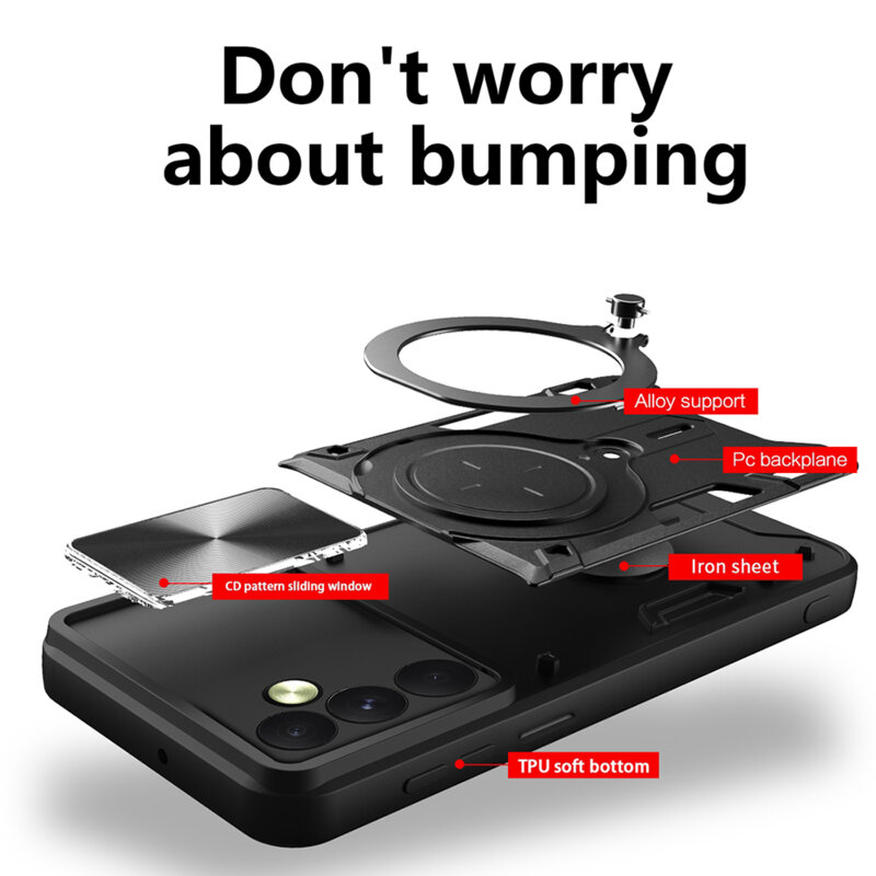 Husa Oppo Reno12 Techsuit CamGuard Pro, roz auriu