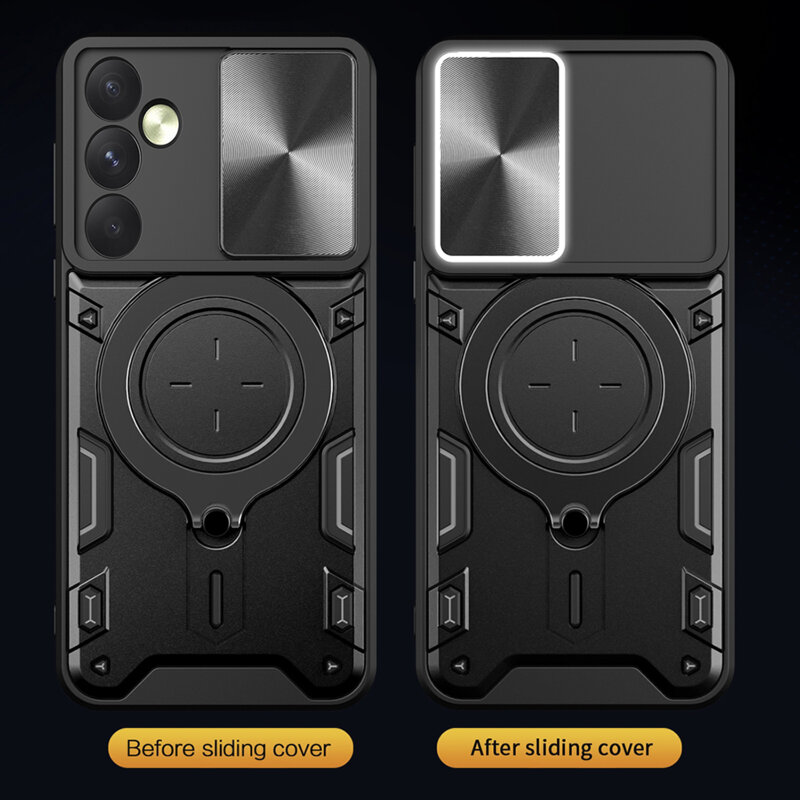 Husa Oppo Reno12 Techsuit CamGuard Pro, albastru