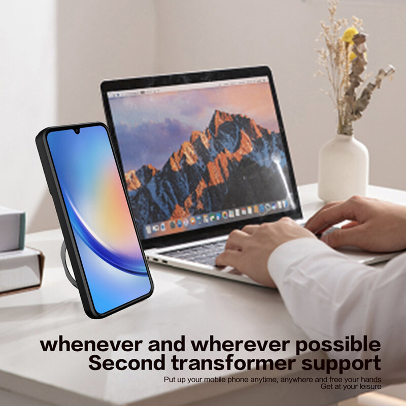 Husa Oppo Reno12 Techsuit CamGuard Pro, albastru