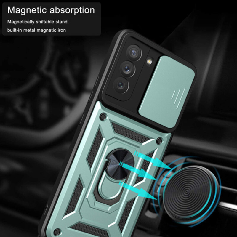 Husa Oppo Reno12 protectie camera Techsuit CamShield Series, albastru