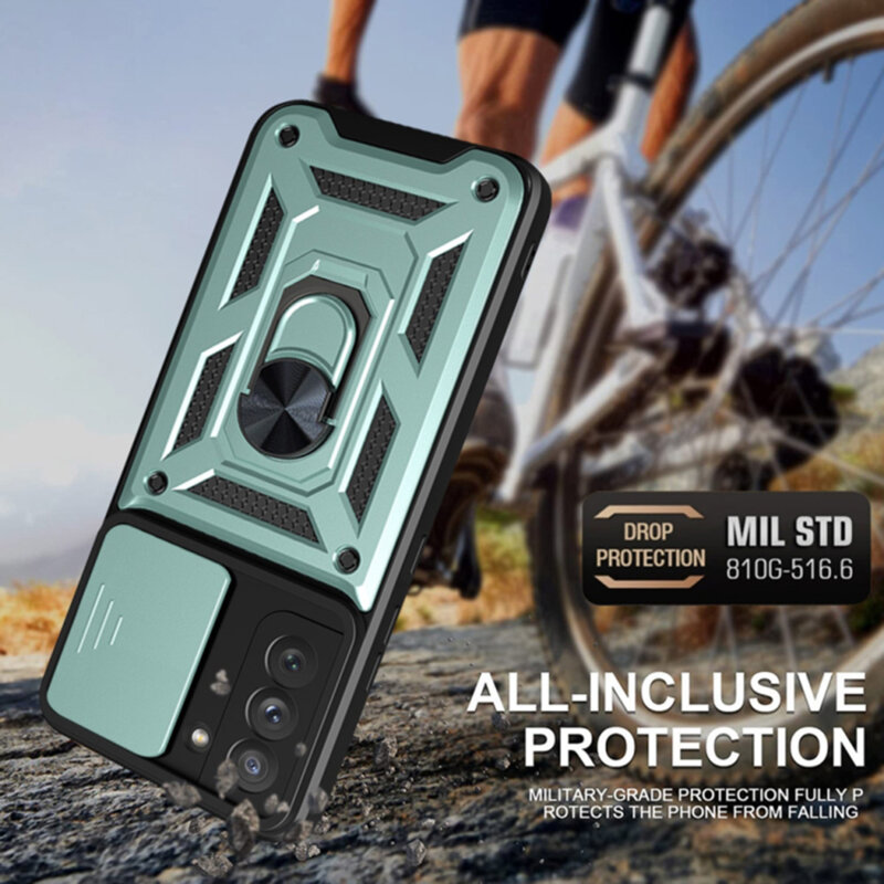 Husa Oppo Reno12 protectie camera Techsuit CamShield Series, albastru
