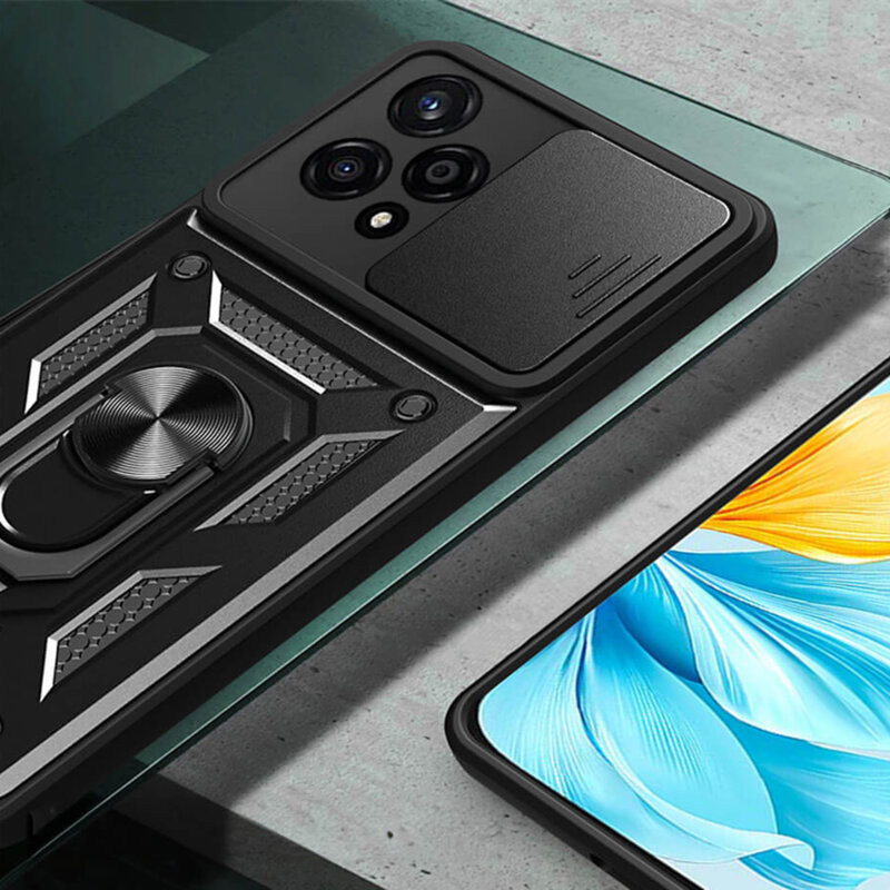 Husa Honor 200 Pro protectie camera Techsuit CamShield Series, negru