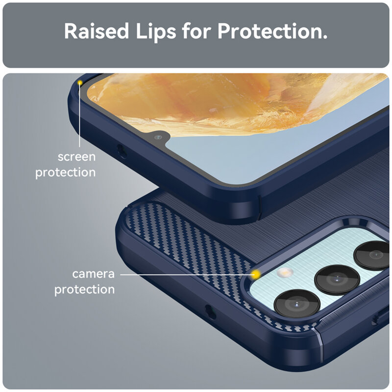Husa Oppo Reno12 Pro Techsuit Carbon Silicone, negru