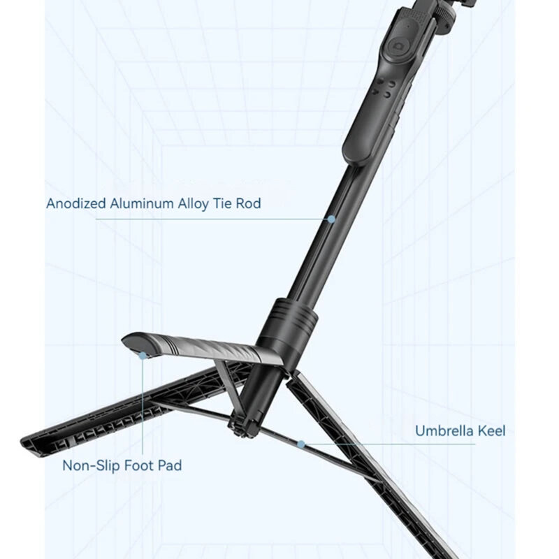 Selfie stick Bluetooth cu telecomanda, Techsuit K28, 175cm