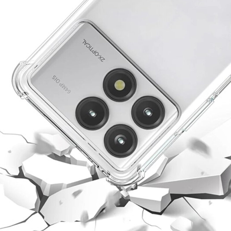 Husa Xiaomi Poco F6 Pro Techsuit Shockproof Clear Silicone, transparenta