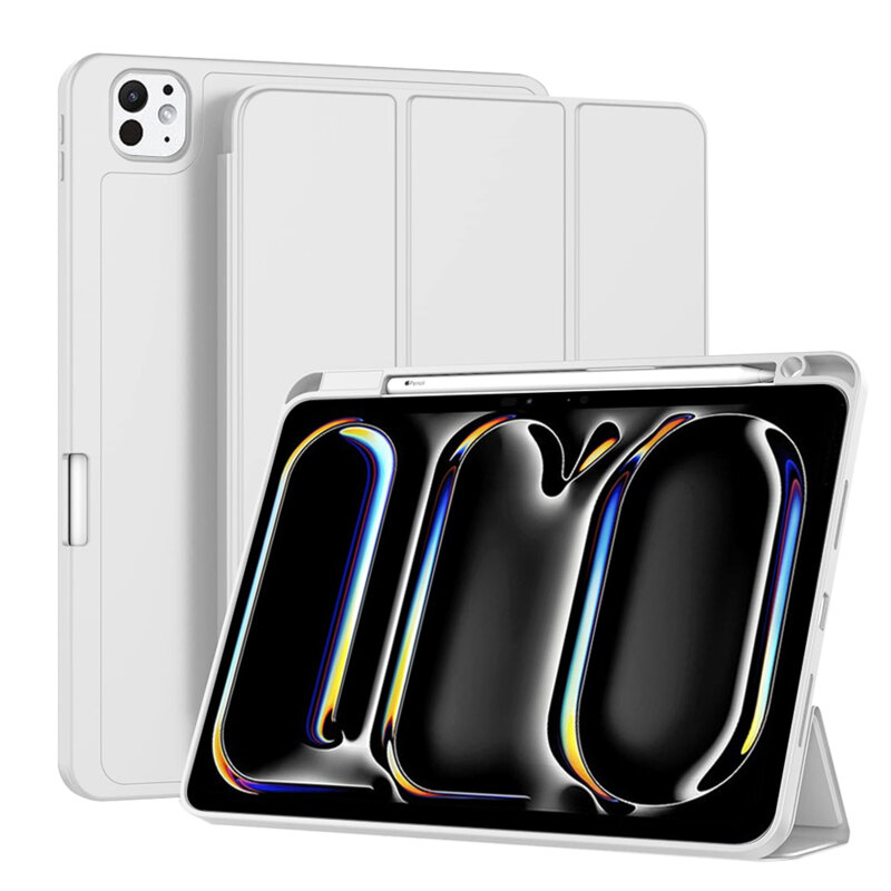 Husa iPad Pro 11 (2024) Techsuit Flex Trifold Pen, gri