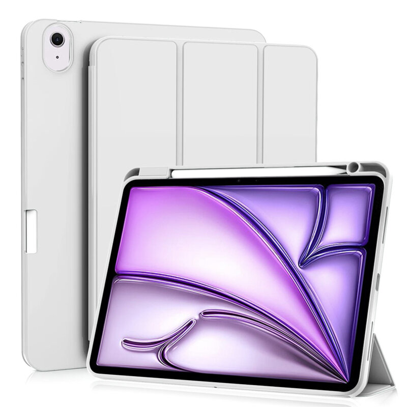 Husa iPad Air 11 (2024) Techsuit Flex Trifold Pen, gri