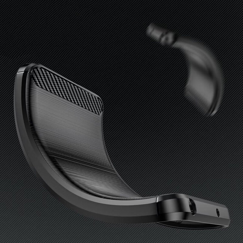 Husa iPhone 16e Techsuit Carbon Silicone, negru