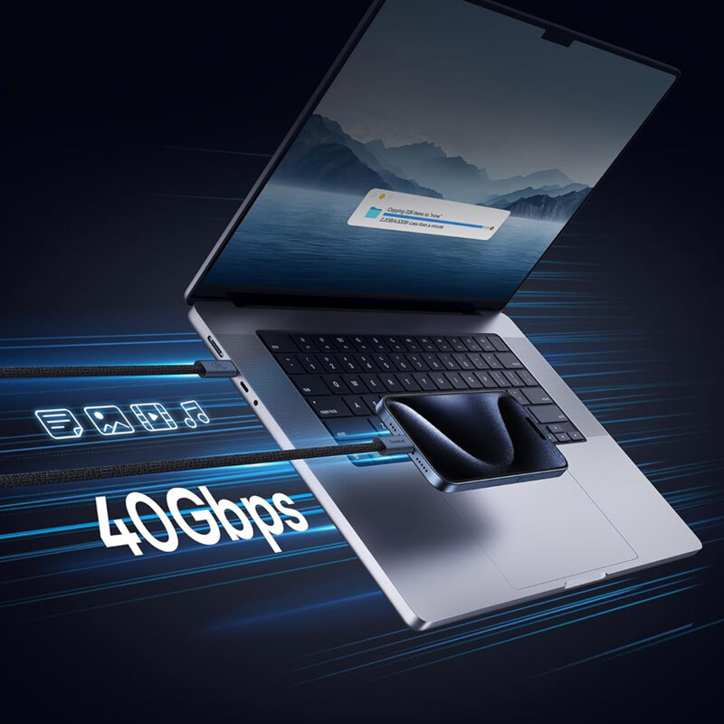 Cablu de date Type-C Baseus Flash Series 2, 240W, 1m, negru