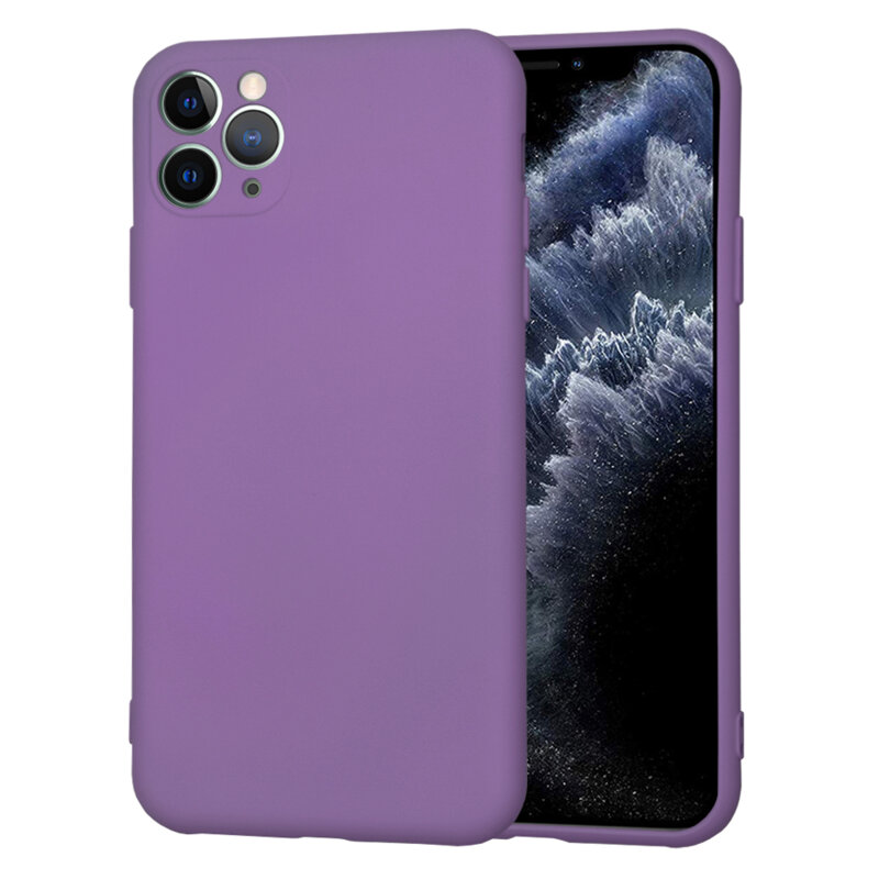Husa silicon iPhone 11 Pro Max Techsuit SoftFlex, mov