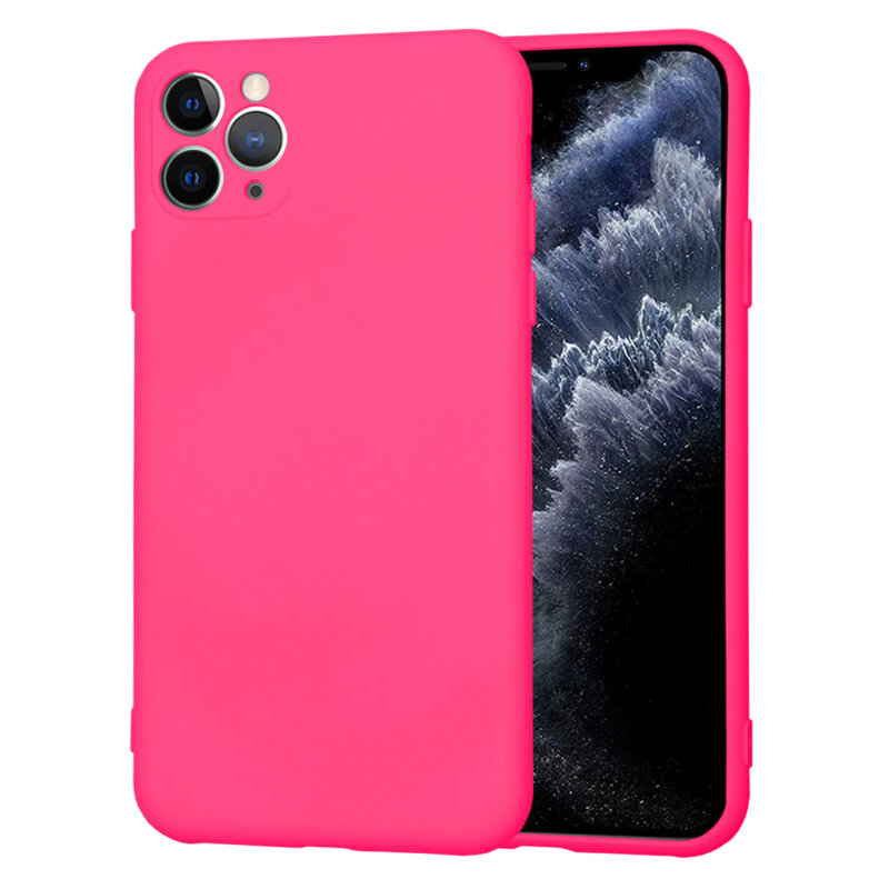 Husa silicon iPhone 11 Pro Max Techsuit SoftFlex, fucsia