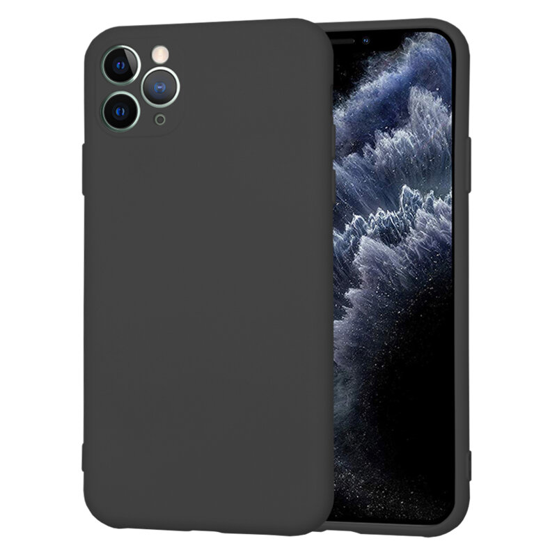 Husa silicon iPhone 11 Pro Max Techsuit SoftFlex, negru