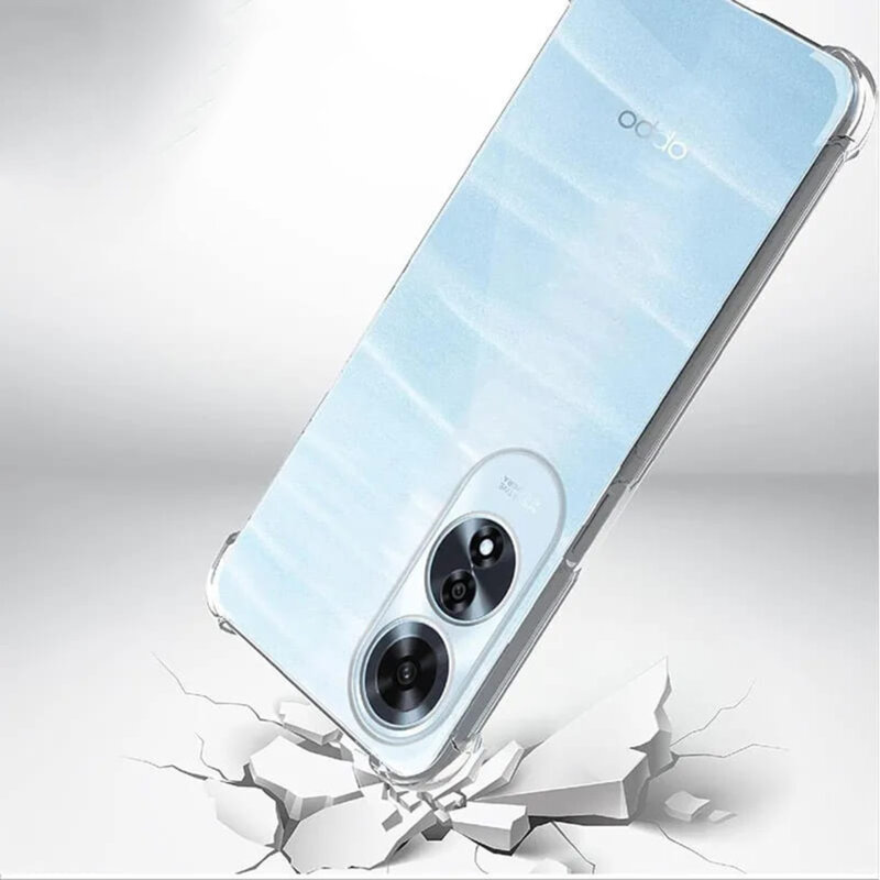 Husa Oppo A60 4G Techsuit Shockproof Clear Silicone, transparenta