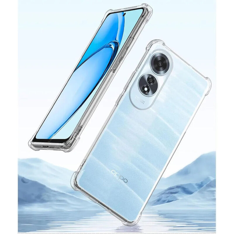 Husa Oppo A60 4G Techsuit Shockproof Clear Silicone, transparenta