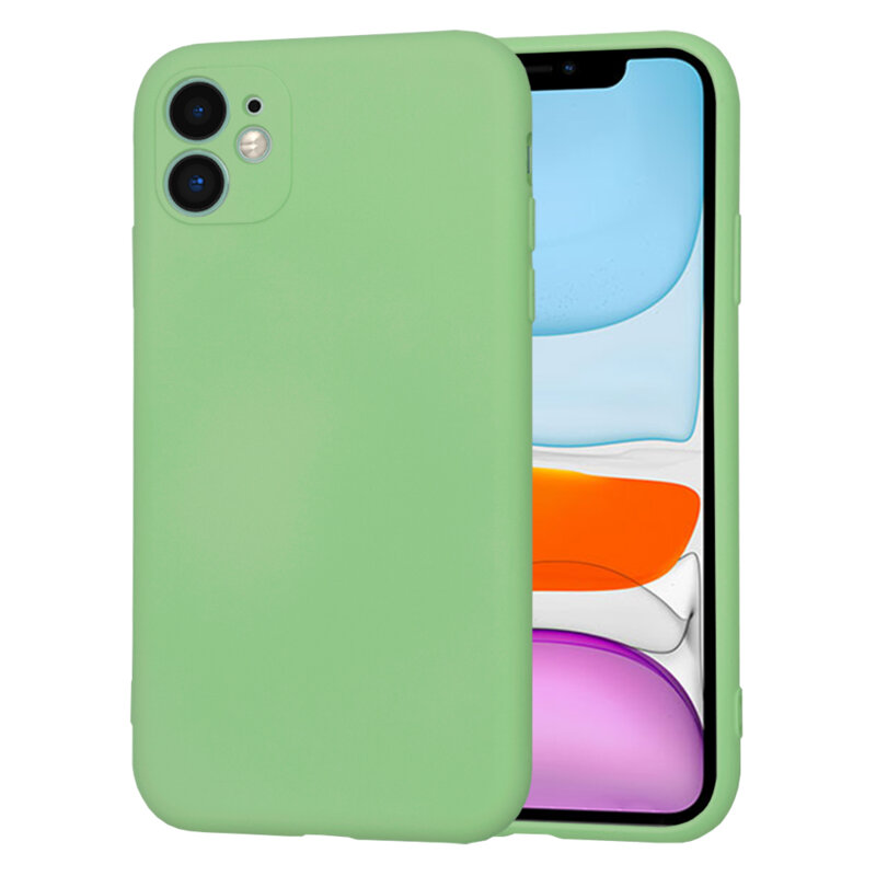 Husa silicon iPhone 11 Techsuit SoftFlex, verde deschis