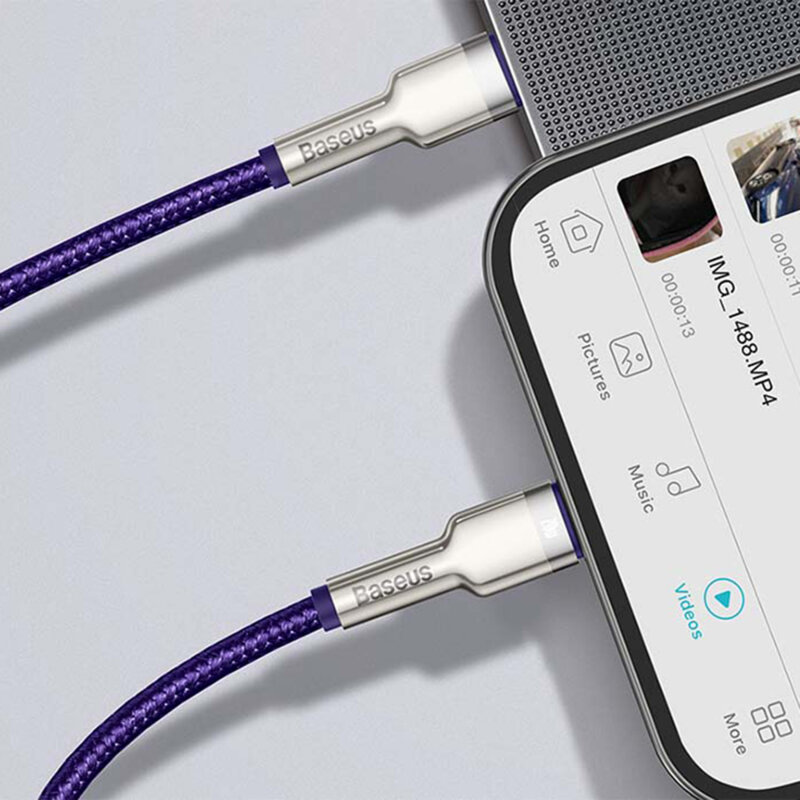 Cablu date Type-C la Lightning Baseus, 20W, 1m, CATLJK-A05, mov