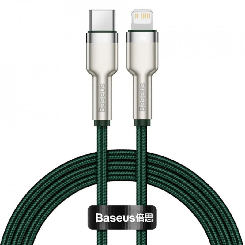 Cablu date Type-C la Lightning Baseus, 20W, 1m, CATLJK-A06, verde