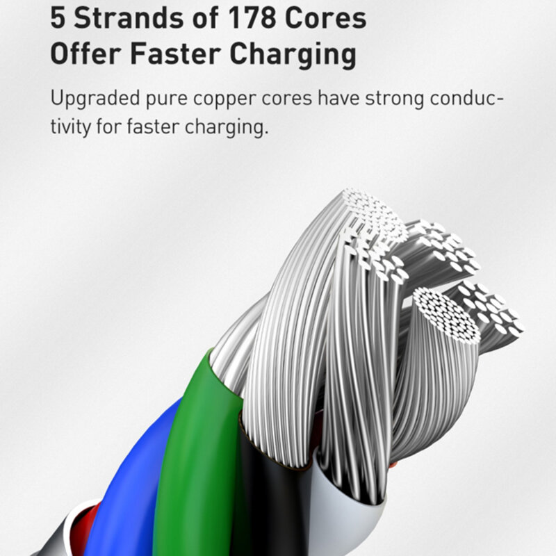Cablu date Type-C la Lightning Baseus, 20W, 1m, CATLJK-A06, verde