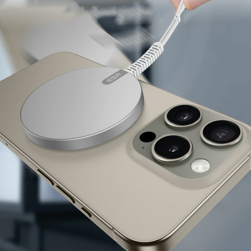 Incarcator MagSafe wireless ESR HaloLock Qi2, 15W, argintiu