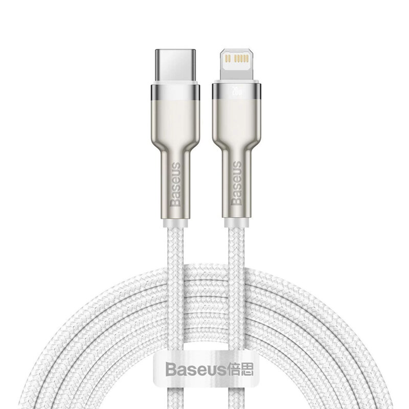 Cablu de date Type C Baseus, 20W, 2m, alb, CATLJK-B02