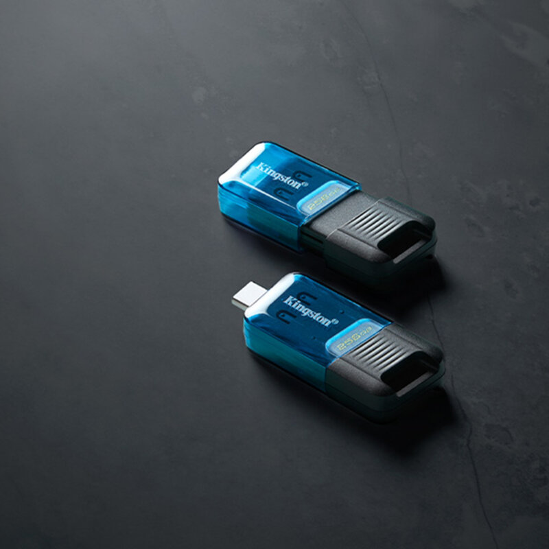 Memorie externa 256GB, Type C Kingston DT80M, bleu, DT80M/256GB