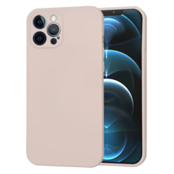 Husa silicon iPhone 12 Pro Max Techsuit SoftFlex, roz pudra